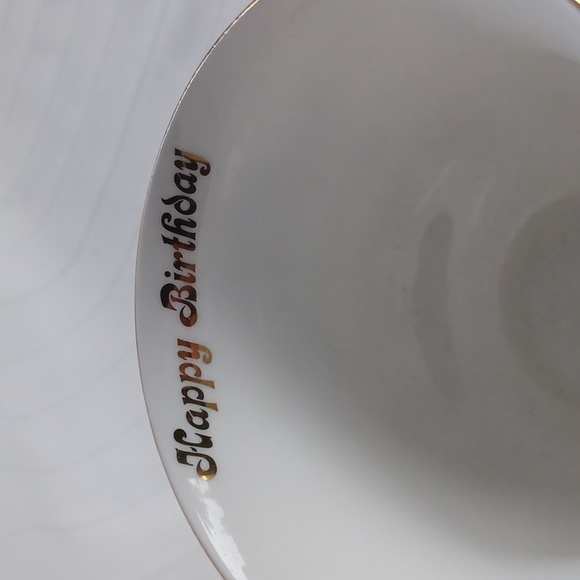 Queen Anne Floral "Happy Birthday" Tea Cup & Saucer - Picture 2 of 11